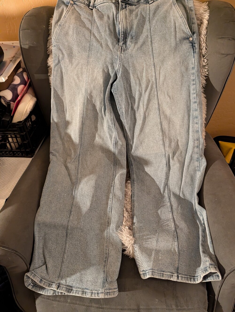 Michael Kors Light Wash Wide Leg Jeans